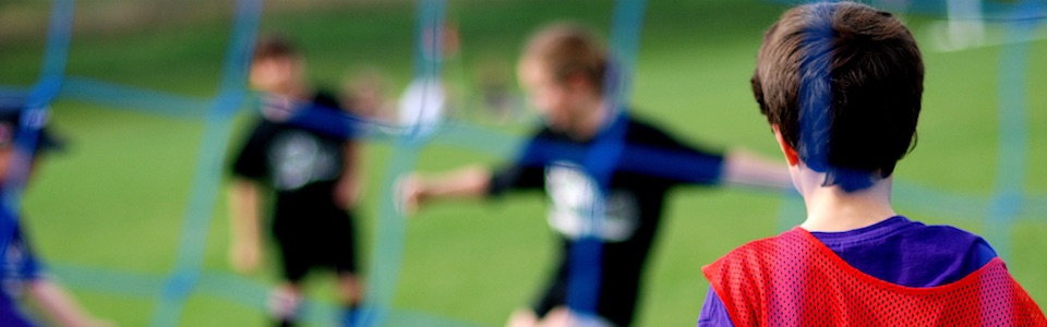 Kids playing football