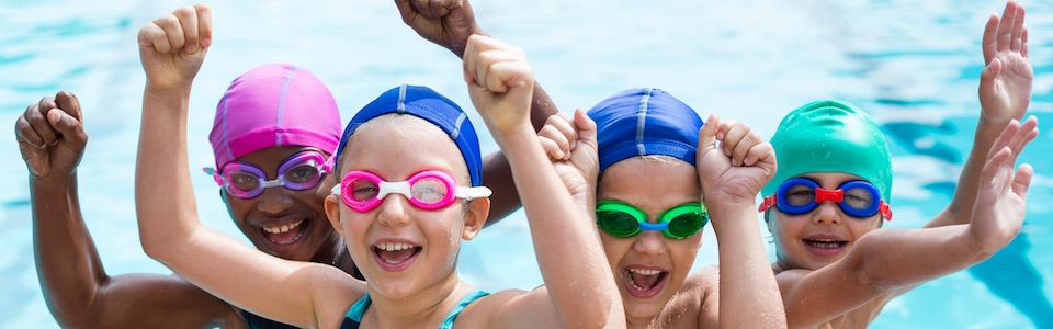 Girls swimming