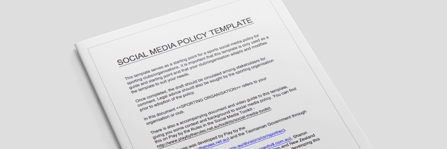 Social Media Policy template